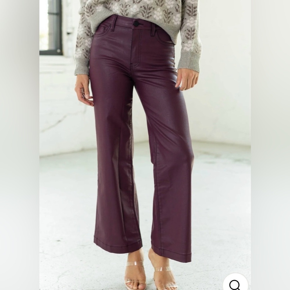 Kut From The Kloth Meg Fab Ab High Rise Coated Wide Leg Jeans NWT! - Picture 13 of 14